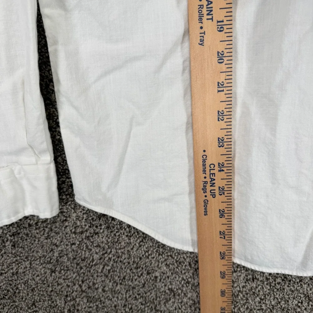 Vintage POLO RALPH LAUREN Shirt Mens S White Sail Type 1 Stamped Collar Military
